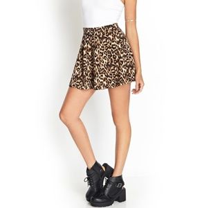 Leopard skater skirt